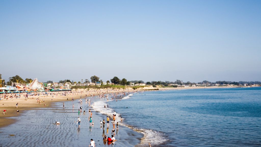 Atlantic ocean beach, Santa Cruz, California