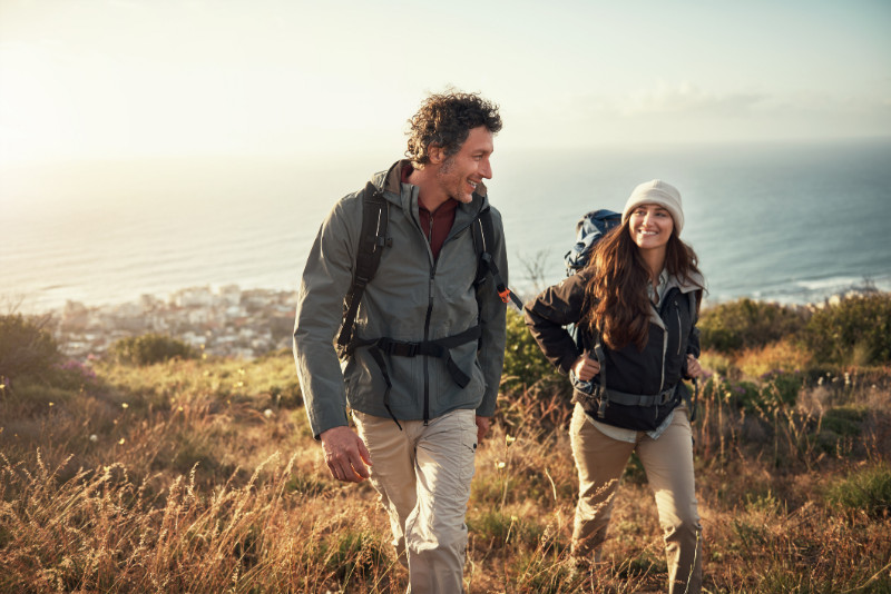 A couple going hiking 